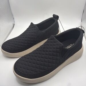 Staheekum Quilted Slip-On Shoes Women's Black Low Top Round Toe Comfort - 8